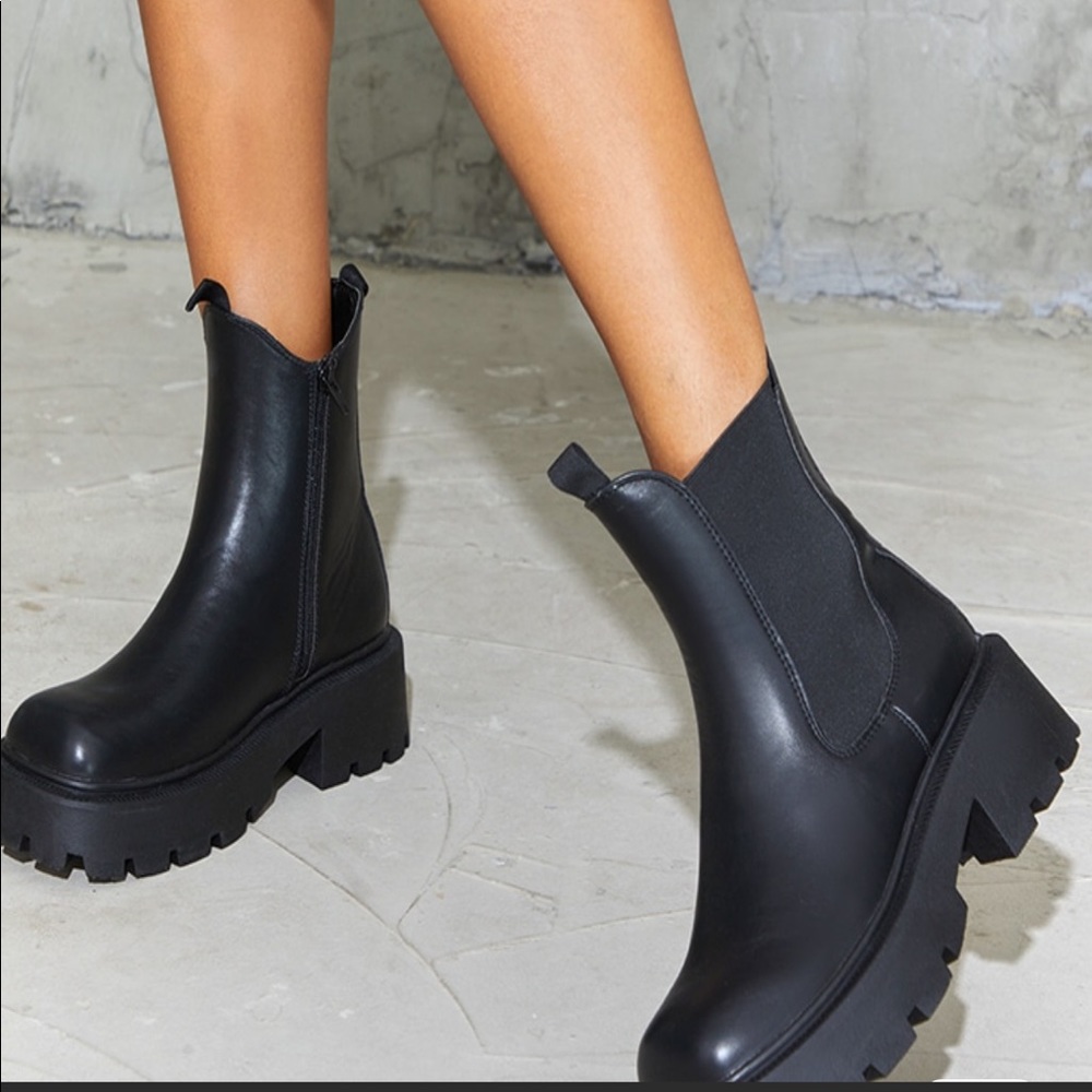 Black Platform Boots - Brand New